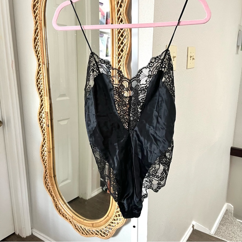Patricia Fieldwalker ADAGIO / Neiman Marcus Vintage Black Lace Lingerie Teddy
